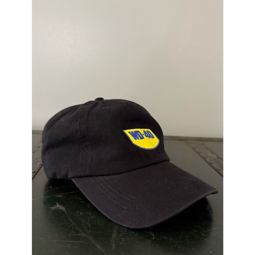 WD-40 Hat “Job Done Right” Leather Strapback Black Degreaser Lubricant Cap